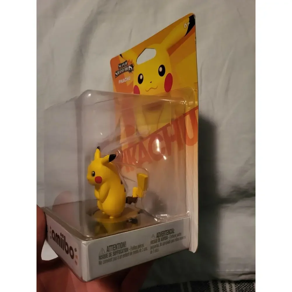 Pikachu Amiibo Super Smash Bros Nintendo Switch Wii U 3DS New Sealed - Picture 4 of 5